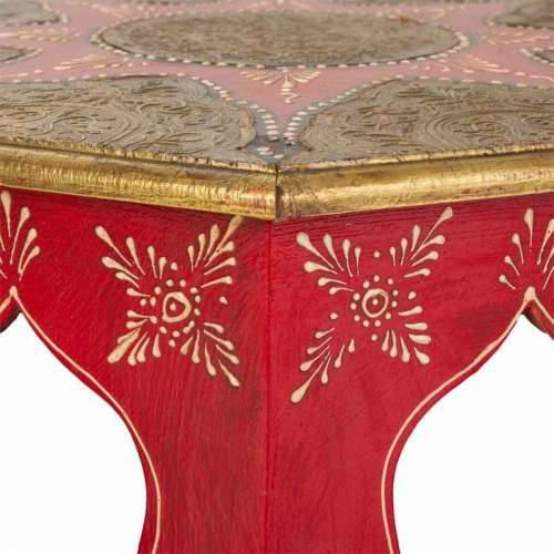 Stolić za dnevni boravak Alexandra House Living Bijela Crvena Mesing Drvo MDF 40 x 15 x 40 cm Cijena