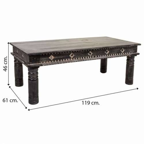 Pomoćni stolić Alexandra House Living Crna Drvo Manga 61 x 46 x 119 cm Cijena