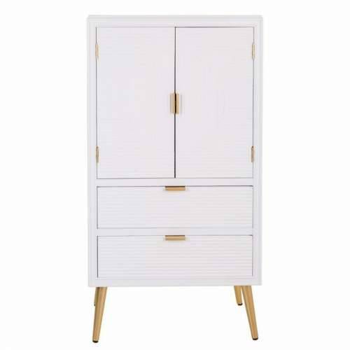 Ormarić Alexandra House Living Bijela zlatan Drvo MDF 36 x 118 x 62 cm Cijena