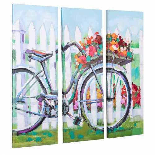 Slika Alexandra House Living Bike Platno Jelovina 90 x 3 x 30 cm Cijena