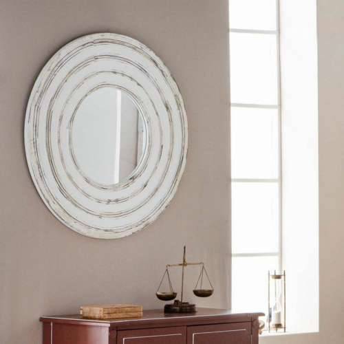 Zidno ogledalo Alexandra House Living Bijela 2 x 40 x 80 cm krugovi Cijena