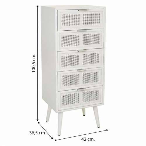 Ormarić s ladicama Alexandra House Living Bijela Bambus Drvo MDF 36 x 100 x 42 cm Cijena