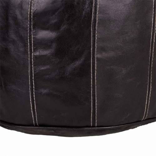 Puff Alexandra House Living Crna Koža 48 x 35 x 48 cm Cijena
