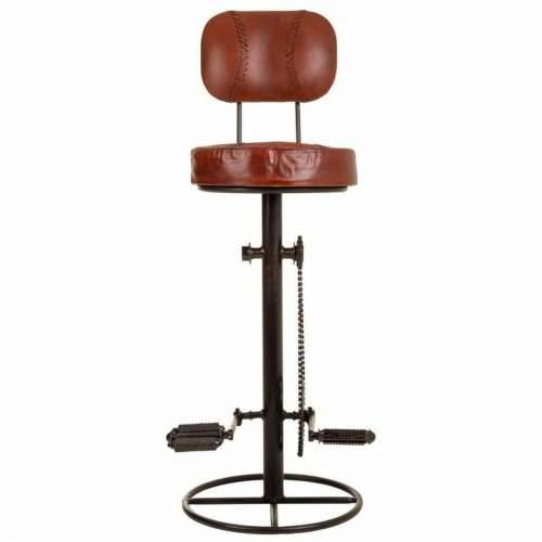 Tabure Alexandra House Living Smeđa Crna Koža Željezo 41 x 117 x 41 cm pedale Cijena
