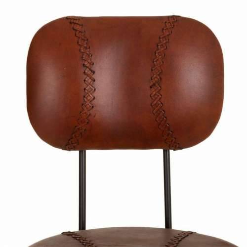 Tabure Alexandra House Living Smeđa Crna Koža Željezo 41 x 117 x 41 cm pedale Cijena