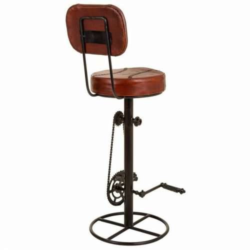 Tabure Alexandra House Living Smeđa Crna Koža Željezo 41 x 117 x 41 cm pedale Cijena