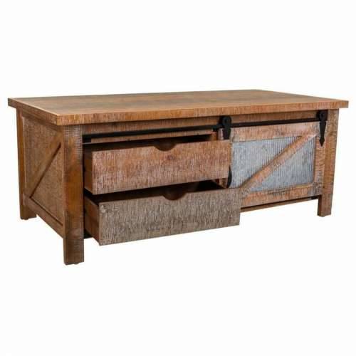 Stolić za dnevni boravak Alexandra House Living Željezo Jelovina Drvo MDF 60 x 48 x 120 cm Cijena