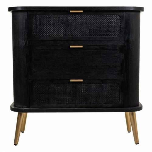 Komoda Alexandra House Living Crna Drvo MDF 35 x 81 x 80 cm Cijena