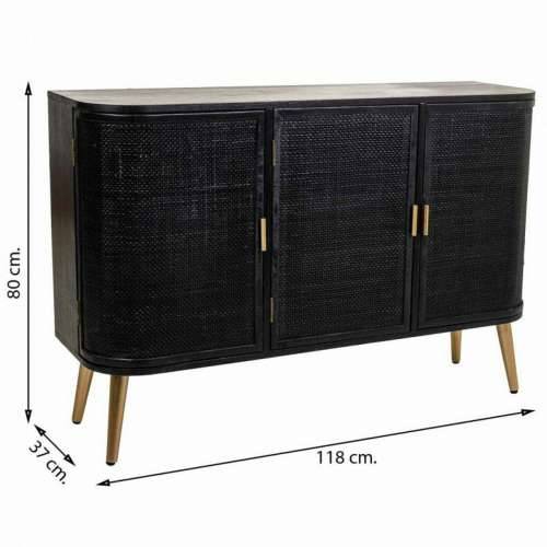 Ormarić za hodnik Alexandra House Living Crna Drvo MDF 37 x 80 x 118 cm Cijena
