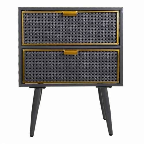 Noćni ormarić Alexandra House Living Smeđa Crna Siva 30 x 62 x 50 cm Cijena