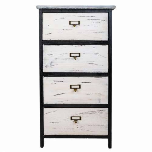 Ormarić s ladicama Alexandra House Living Bijela Crna Paulovnija 29 x 73 x 40 cm Cijena