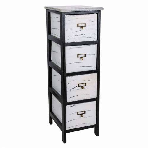 Ormarić s ladicama Alexandra House Living Bijela Crna Paulovnija 32 x 81 x 26 cm Cijena