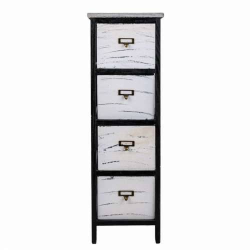 Ormarić s ladicama Alexandra House Living Bijela Crna Paulovnija 32 x 81 x 26 cm Cijena