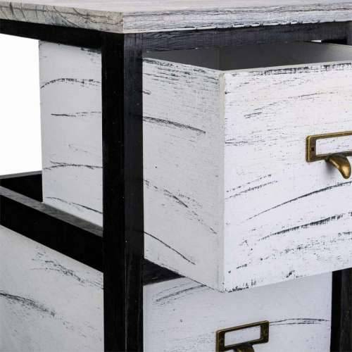 Ormarić s ladicama Alexandra House Living Bijela Crna Paulovnija 32 x 81 x 26 cm Cijena