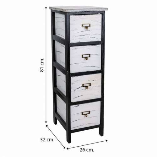 Ormarić s ladicama Alexandra House Living Bijela Crna Paulovnija 32 x 81 x 26 cm Cijena
