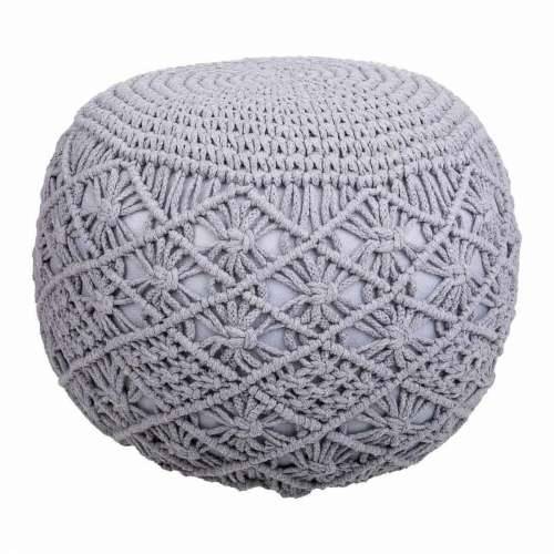 Puff Alexandra House Living Svjetlo siva polistiren 45 x 40 x 45 cm Cijena