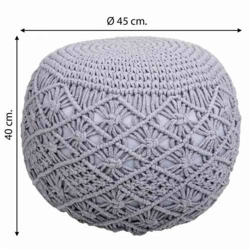 Puff Alexandra House Living Svjetlo siva polistiren 45 x 40 x 45 cm Cijena