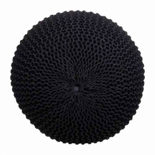 Puff Alexandra House Living Crna polistiren 45 x 30 x 45 cm Cijena