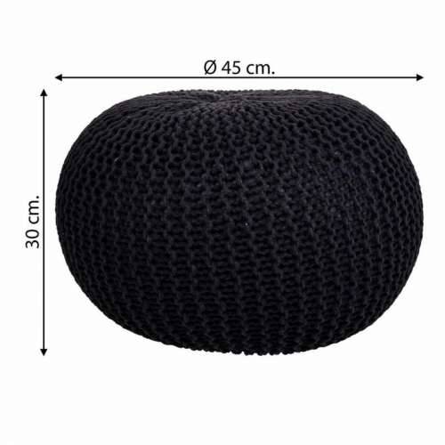 Puff Alexandra House Living Crna polistiren 45 x 30 x 45 cm Cijena