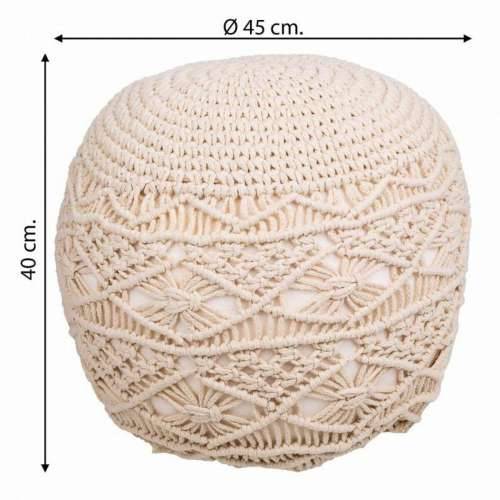 Puff Alexandra House Living Krema polistiren 45 x 40 x 45 cm Cijena