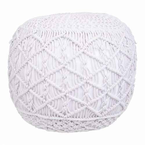 Puff Alexandra House Living Bijela polistiren 45 x 40 x 45 cm Cijena