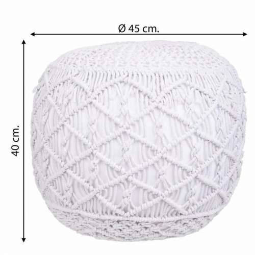 Puff Alexandra House Living Bijela polistiren 45 x 40 x 45 cm Cijena
