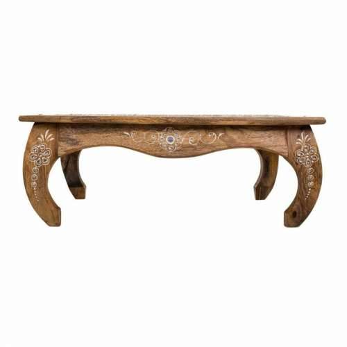 Pomoćni stolić Alexandra House Living Bijela Prirodno 45 x 17 x 45 cm Cijena