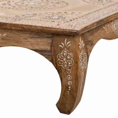 Pomoćni stolić Alexandra House Living Bijela Prirodno 45 x 17 x 45 cm Cijena