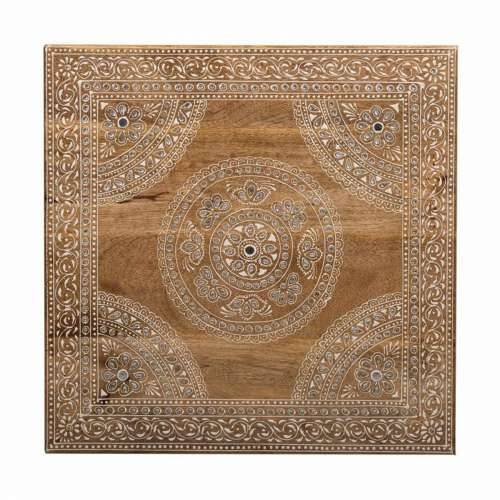 Pomoćni stolić Alexandra House Living Bijela Prirodno 45 x 17 x 45 cm Cijena