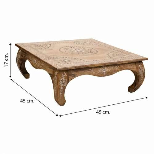 Pomoćni stolić Alexandra House Living Bijela Prirodno 45 x 17 x 45 cm Cijena