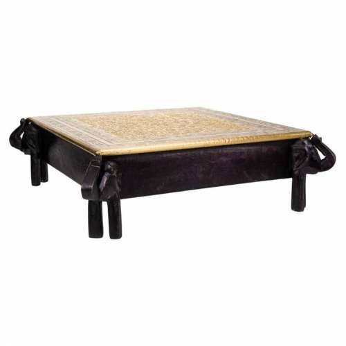 Pomoćni stolić Alexandra House Living Crna zlatan 44 x 15 x 44 cm Cijena