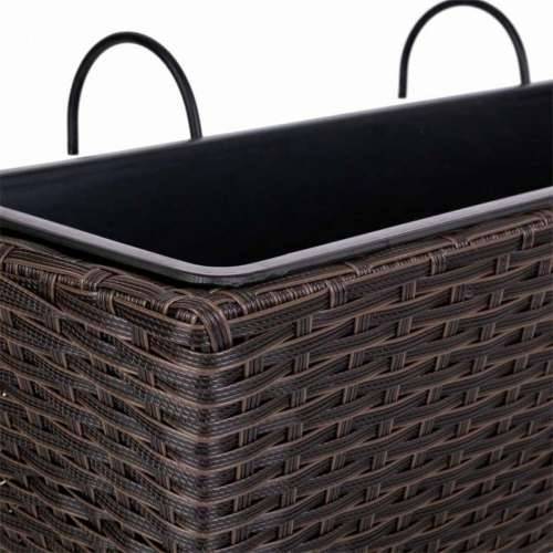 Lonac za cvijeće za ogradu Alexandra House Living Smeđa Željezo Ratan Plastika 20 x 19 x 61 cm Cijena