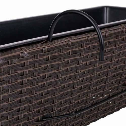 Lonac za cvijeće za ogradu Alexandra House Living Smeđa Željezo Ratan Plastika 20 x 19 x 61 cm Cijena
