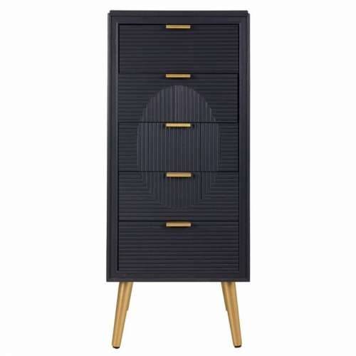 Komoda Alexandra House Living zlatan Tamno sivo Drvo MDF 36 x 100 x 42 cm Cijena
