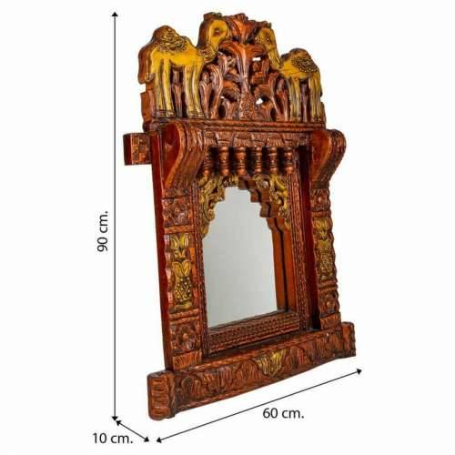 Zidno ogledalo Alexandra House Living Bijela 10 x 68 x 51 cm geometrijski Cijena