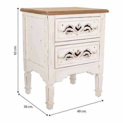 Noćni ormarić Alexandra House Living Bijela 38 x 62 x 48 cm Cijena