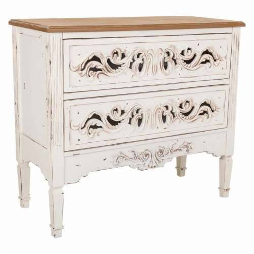 Komoda Alexandra House Living Bijela Jelovina Drvo MDF 38 x 76 x 86 cm Cijena