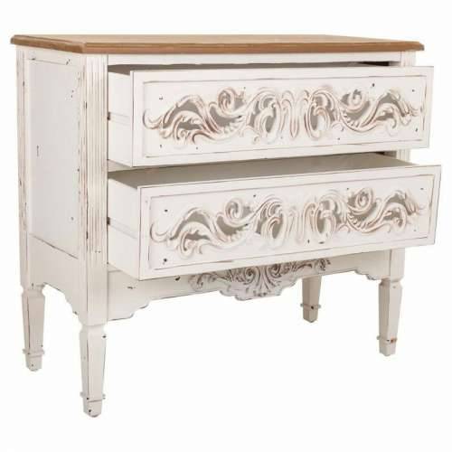Komoda Alexandra House Living Bijela Jelovina Drvo MDF 38 x 76 x 86 cm Cijena