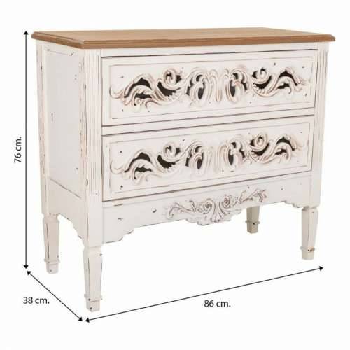 Komoda Alexandra House Living Bijela Jelovina Drvo MDF 38 x 76 x 86 cm Cijena