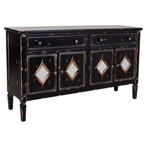 Ormarić za hodnik Alexandra House Living Crna Metal Staklo Jelovina 38 x 80 x 140 cm Cijena