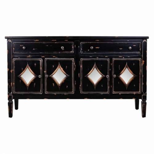 Ormarić za hodnik Alexandra House Living Crna Metal Staklo Jelovina 38 x 80 x 140 cm Cijena