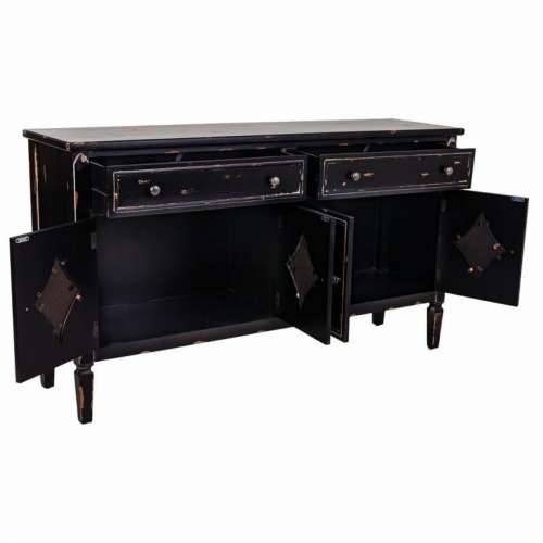Ormarić za hodnik Alexandra House Living Crna Metal Staklo Jelovina 38 x 80 x 140 cm Cijena