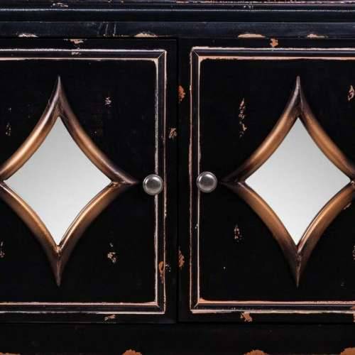 Ormarić za hodnik Alexandra House Living Crna Metal Staklo Jelovina 38 x 80 x 140 cm Cijena