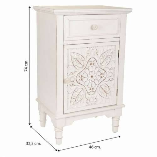Noćni ormarić Alexandra House Living Bijela 32 x 74 x 46 cm Cijena