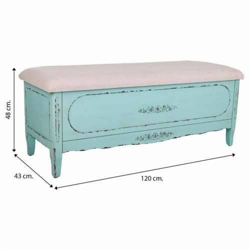 Stolac Alexandra House Living Plava Éponge Jelovina Drvo MDF 43 x 48 x 120 cm Cijena
