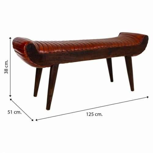 Klupa Alexandra House Living Koža Drvo Manga 51 x 38 x 125 cm Cijena