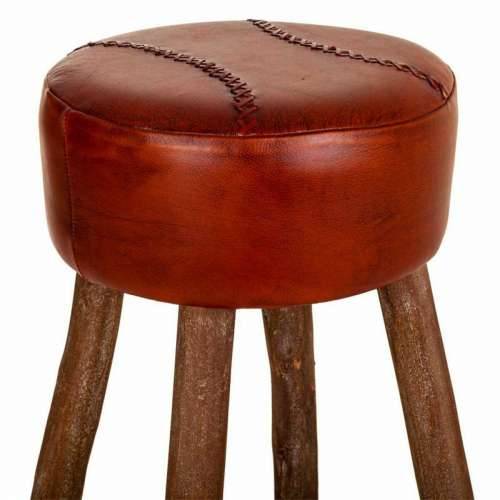 Tabure Alexandra House Living Smeđa Koža Drvo Manga 78 x 41 x 41 cm Cijena