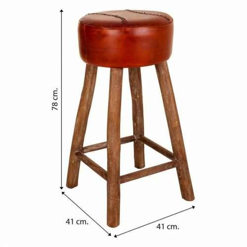 Tabure Alexandra House Living Smeđa Koža Drvo Manga 78 x 41 x 41 cm Cijena