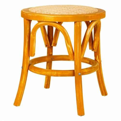 Tabure Alexandra House Living Smeđa Drvo Ratan 40 x 45 x 40 cm Cijena