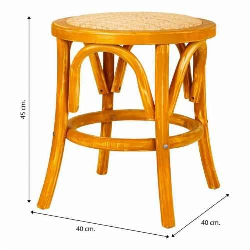Tabure Alexandra House Living Smeđa Drvo Ratan 40 x 45 x 40 cm Cijena